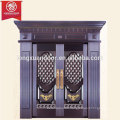 Luxury Commercial or Residential Bronze House Entry Door, Double-leaf Swing Copper Clad Door